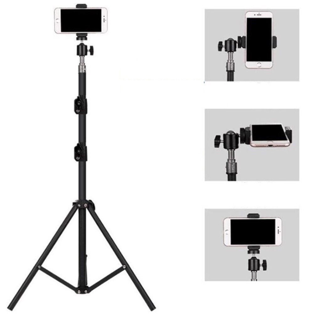 Chân tripod quay TIKTOK, chụp ảnh, livestream chuyên nghiệp - Kèm kẹp điện thoại điều chỉnh 360 - Chiều cao từ 60cm đến 2m - Thiết kế chắc chắn, cứng cáp - Gấp gọn tiện dụng - Tặng remote bluetooth chụp ảnh từ xa - Hàng nhập khẩu