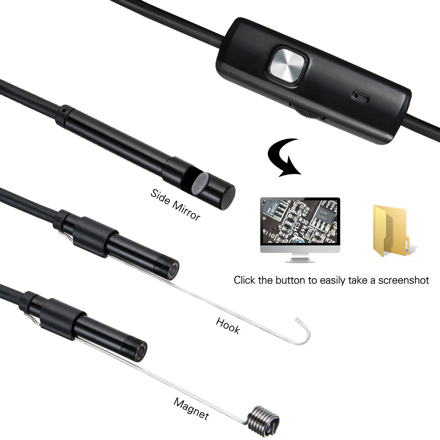 Phong cách mới nhất 7mm 1m Android điện thoại nội soi HD đường ống công nghiệp bảo dưỡng ô tô động cơ camera USB chống thấm nước