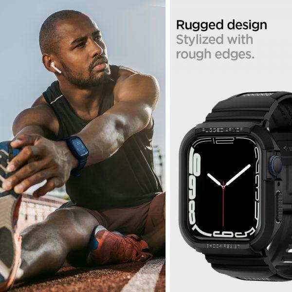 Ốp kèm dây SPIGEN Rugged Amor dành cho Apple Watch Series Chống trầy xước tăng thêm vẻ đẹp hiện đại Hàng Chính Hãng