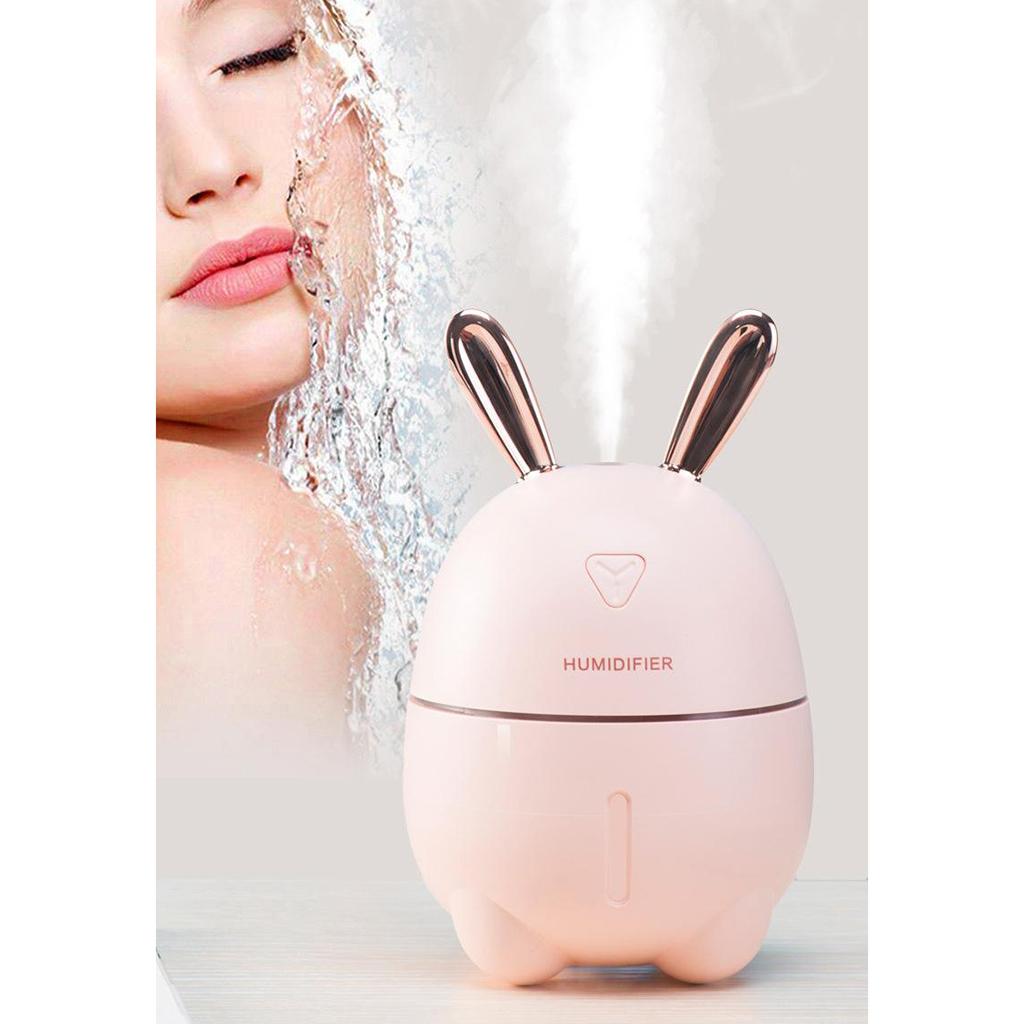 USB Humidifier 300ml Mini Portable Humidifier with 7-Color LED Night Light Auto-Off Ultra-Quiet for Bedroom Baby Child