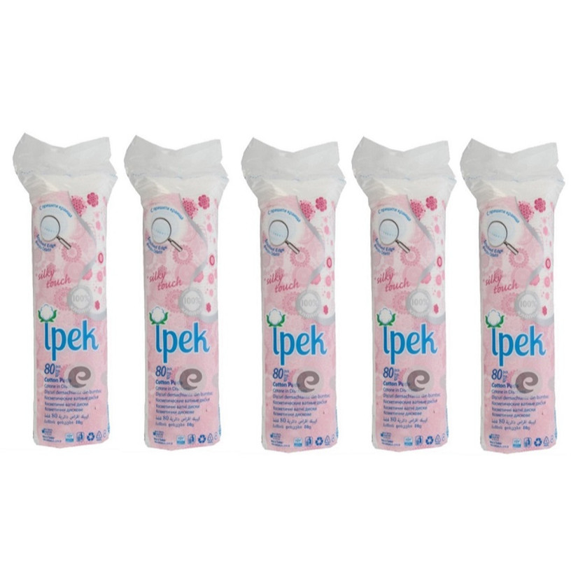 Combo 5 Bông Tẩy Trang Ipek 80 Miếng Cotton Pads ( Thổ Nhĩ Kỳ )