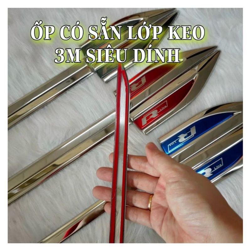 Bộ 2 cặp  ốp mang cá R-Line thể thao trang trí ô tô dán hai cửa