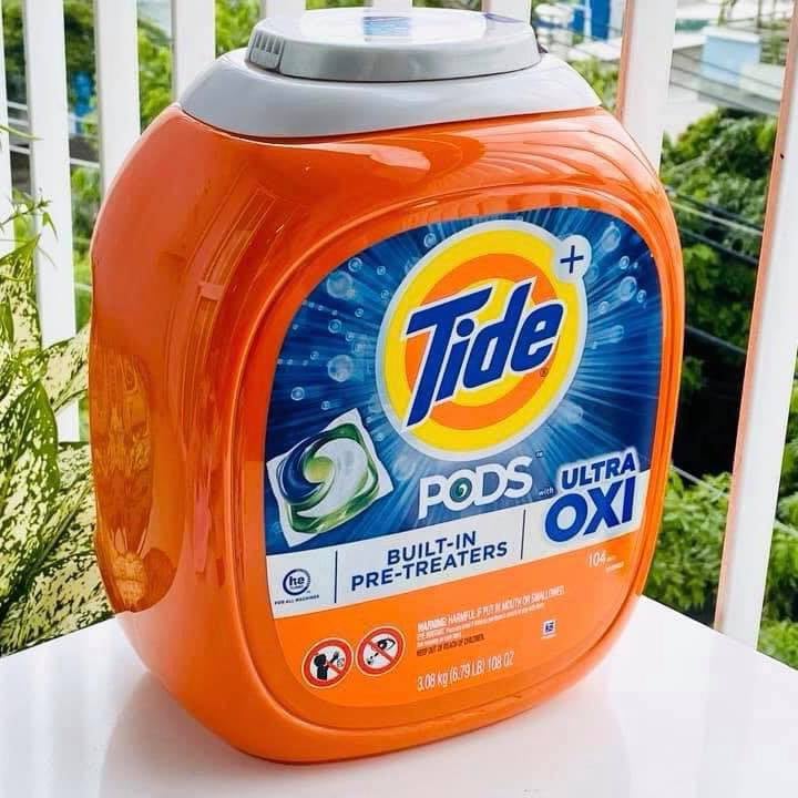 Viên Giặt Tide Pods Ultra Oxi 104 Viên 3.08kg – Mỹ