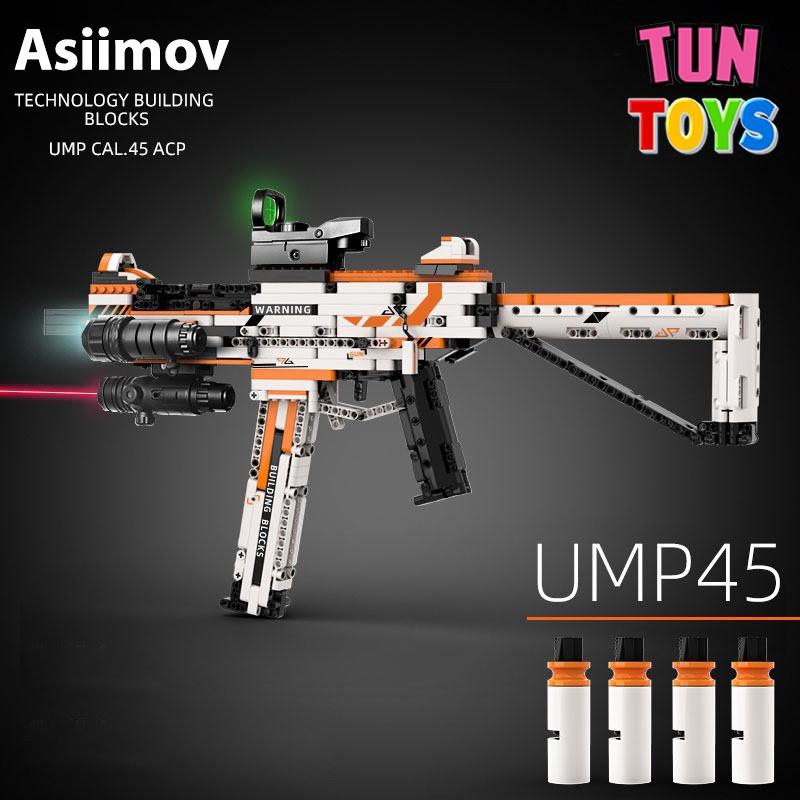 Đồ Chơi Lắp Ráp Trí Tuệ, Súng Mô Hình PUBG UMP45 Asiimov, 950+ Mảnh Ghép, Bản Thiết Kế Chuẩn 1:1 của Kevin183