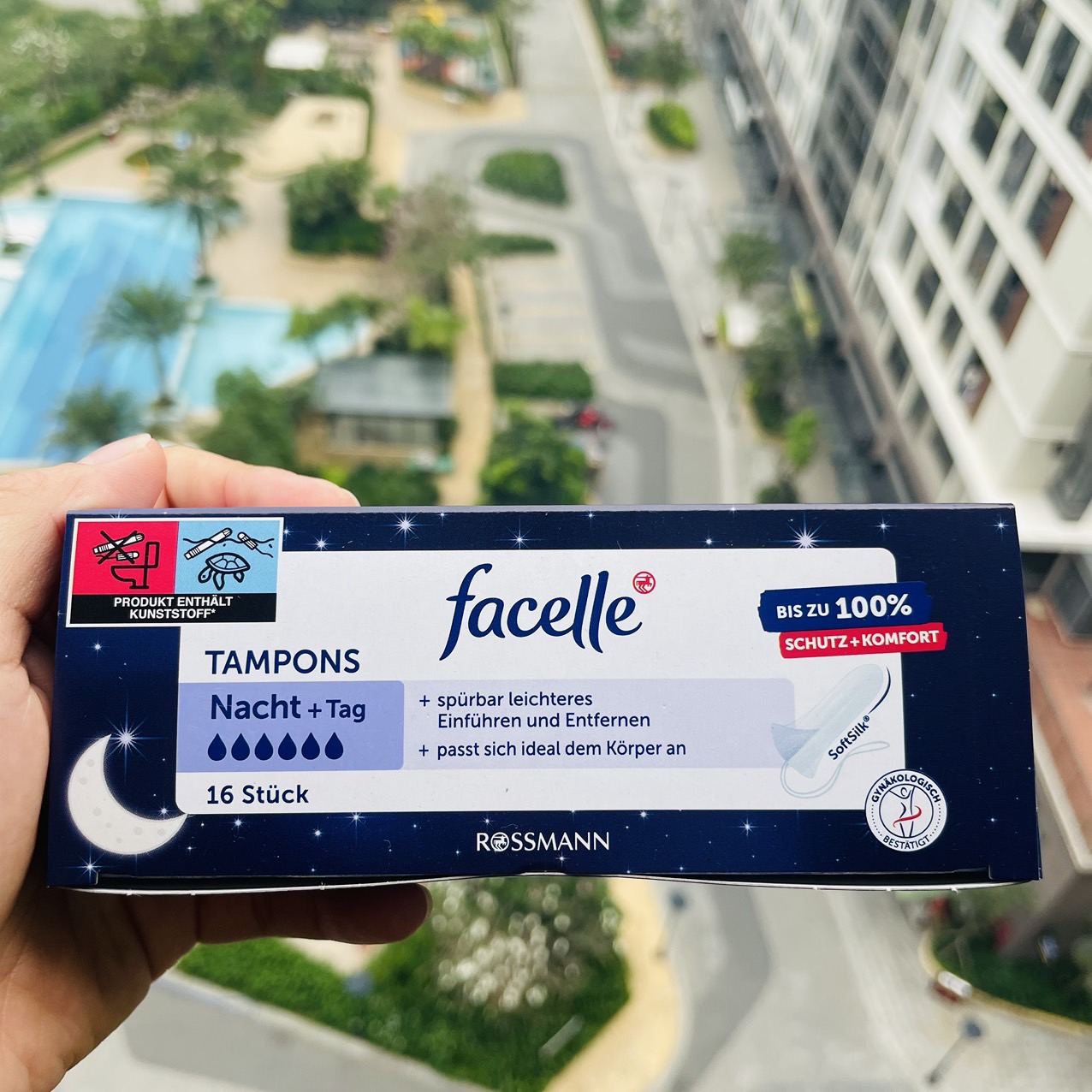 BĂNG VỆ SINH Tampon FACELLE - Siêu Thấm Hút - Nhỏ Gọn - Dạng Nút Chai - Hàng Nhập Khẩu Đức - Tampons