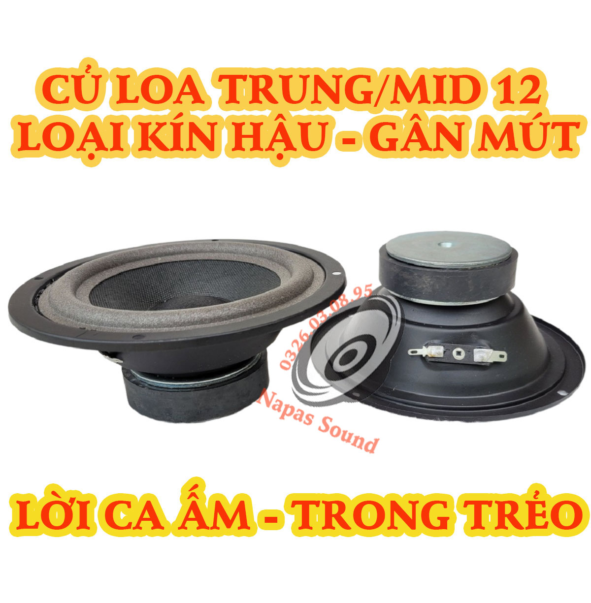 CỦ LOA TRUNG 12 KÍN HẬU GÂN MÚT - LOA MID 14 - LOA MID RỜI - LOA TRUNG RỜI