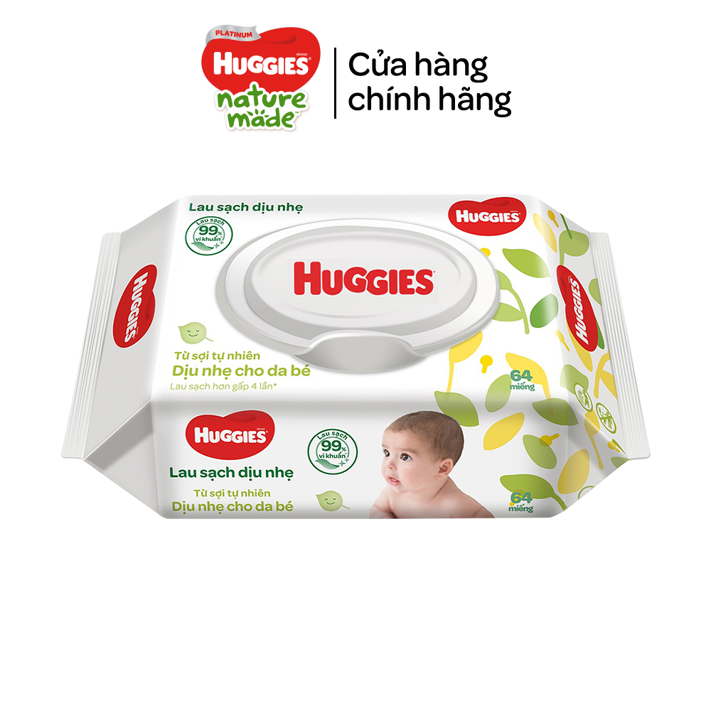 Combo 6 gói khăn giấy ướt cho trẻ sơ sinh HUGGIES (Gói 64 tờ)6 gói khăn giấy ướt cho trẻ sơ sinh HUGGIES (Gói 64 tờ)