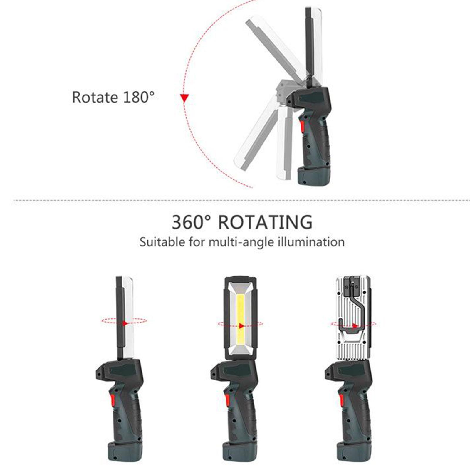 Home Rotating Base Emergency COB LED Work Light Lamp