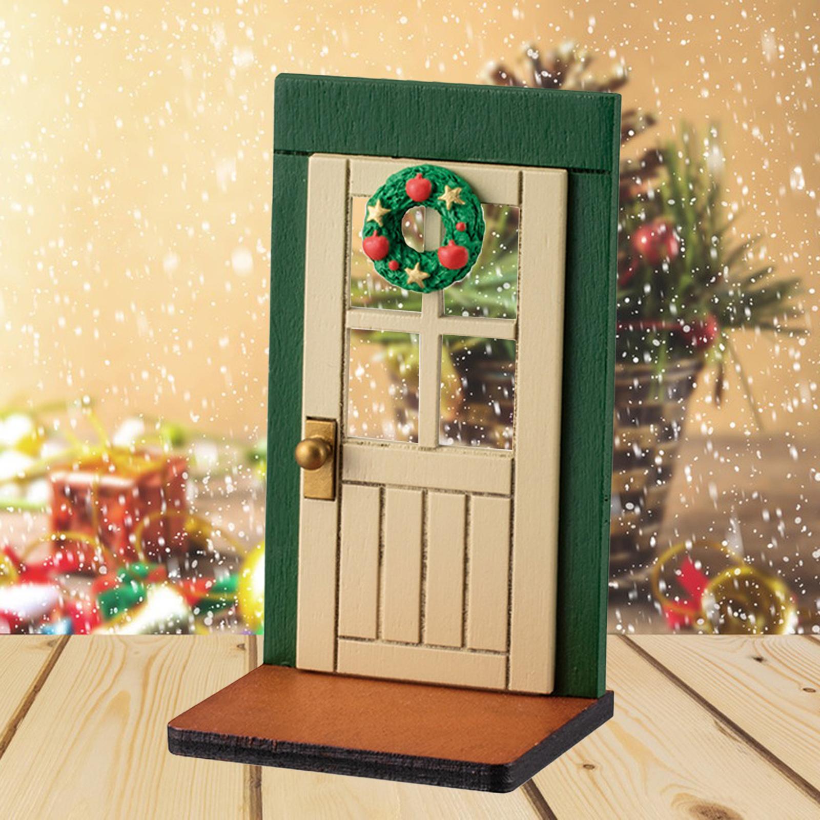 Christmas Fairy Door Fairy Wooden Door Dollhouse Mini Entry ...