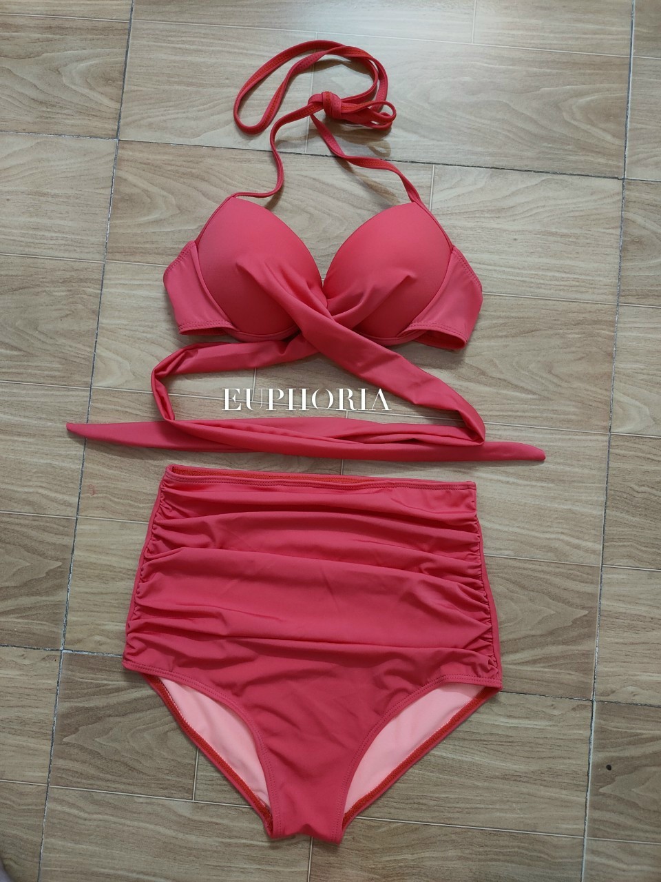 Đồ Bơi Đồ Tắm Biển Bikini 2 Mảnh Quần Cạp Cao