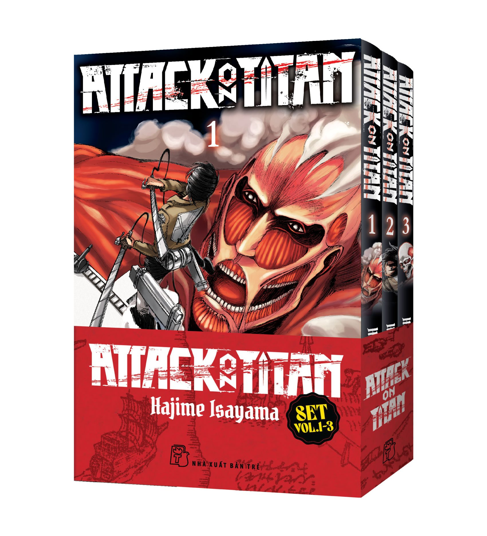 Bộ Manga - Attack On Titan: Tập 1 - 3 (Bộ 3 Tập) - Tặng Kèm Card PVC + Card Shikishi
