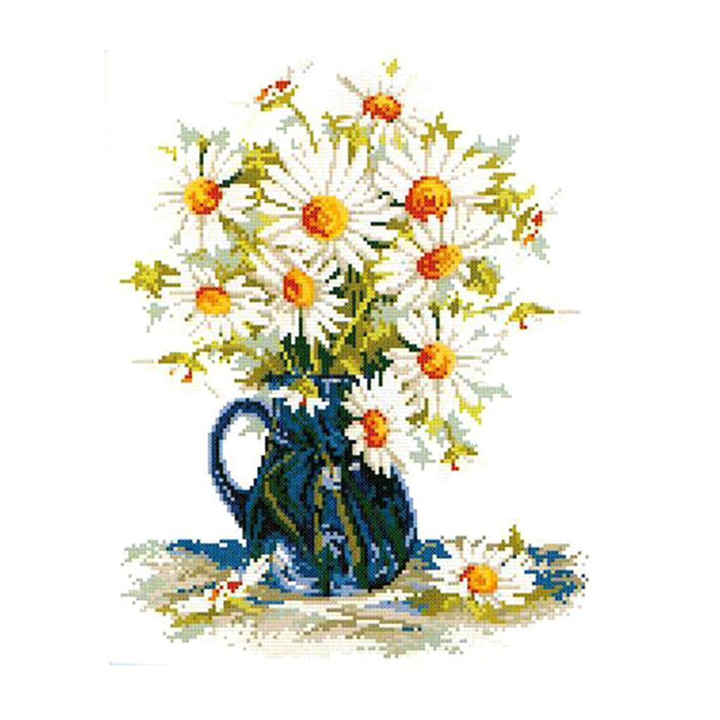 DIY Daisy Stamped Cross Stitch Kits for Children 11CT Counted Needlecrafts