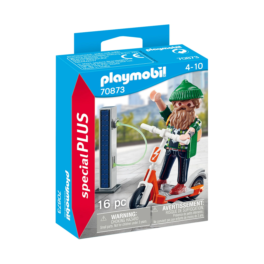 Đồ chơi mô hình Playmobil - Nhân vật Người đàn ông và xe trượt điện