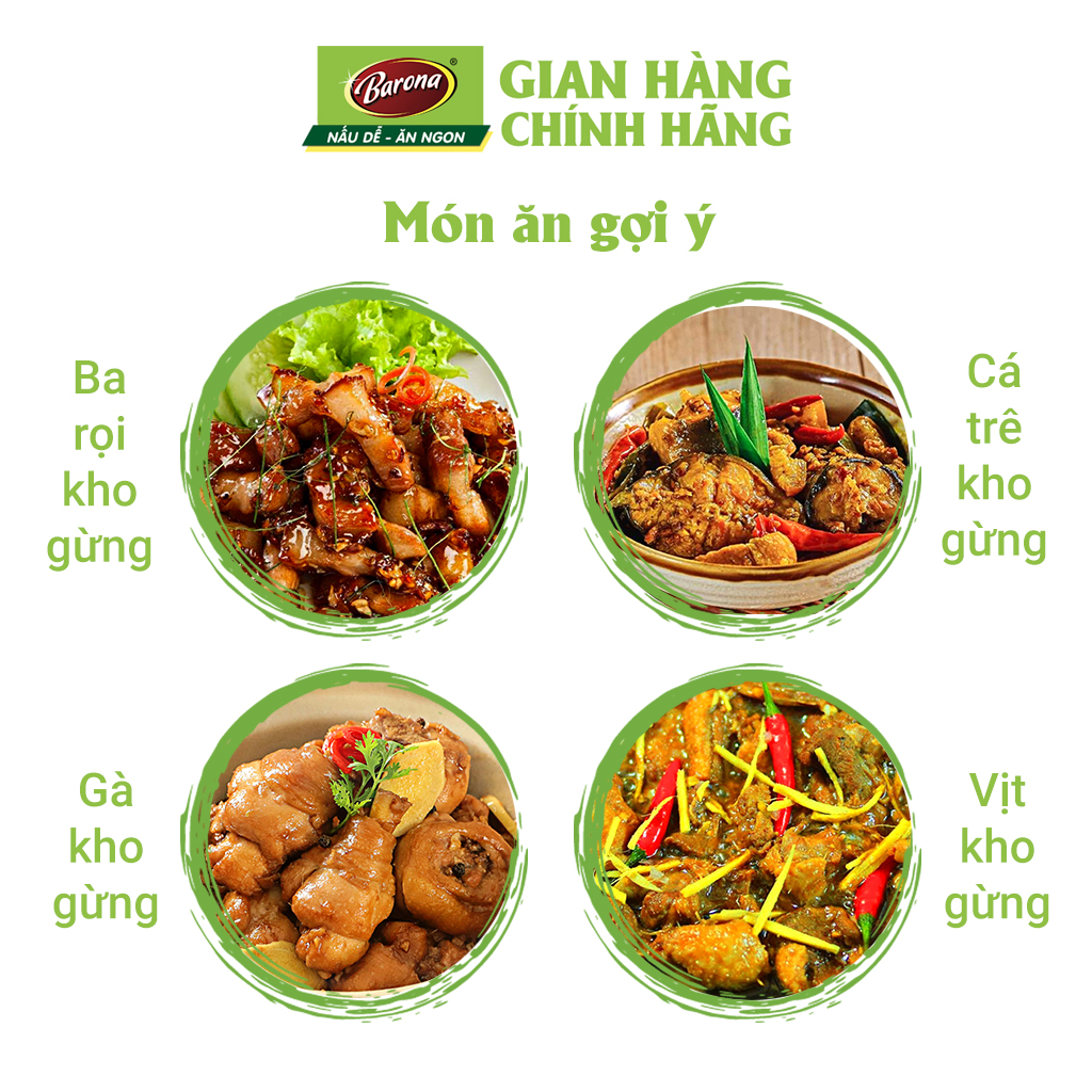 Xốt Gia Vị Hoàn Chỉnh Barona - Kho Gừng 80g