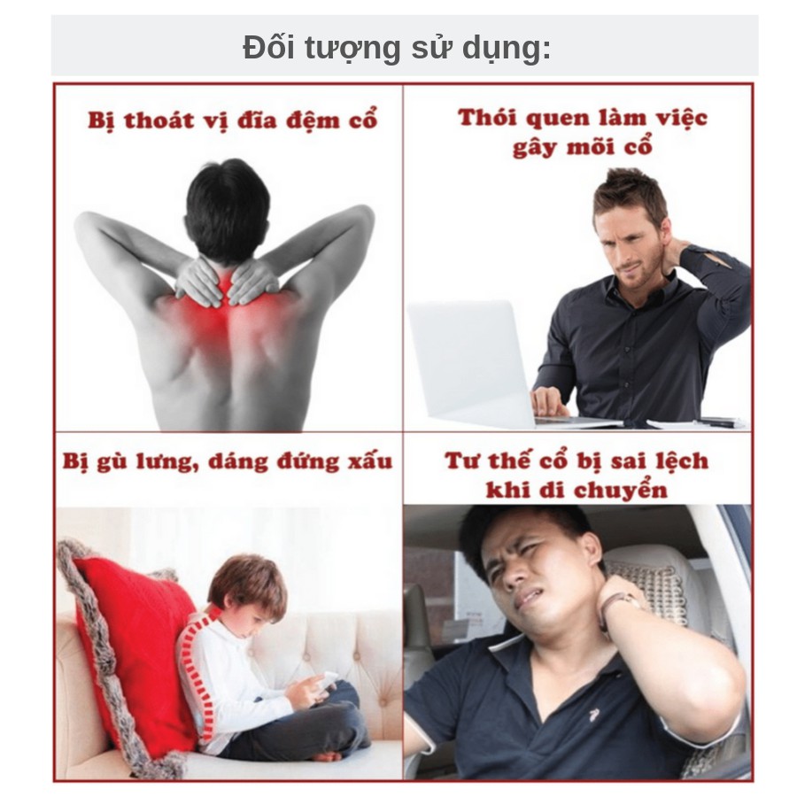 Gối Massage Cổ Vai Gáy Hồng Ngoại - Máy Massage 16 bi cao cấp thế hệ mới