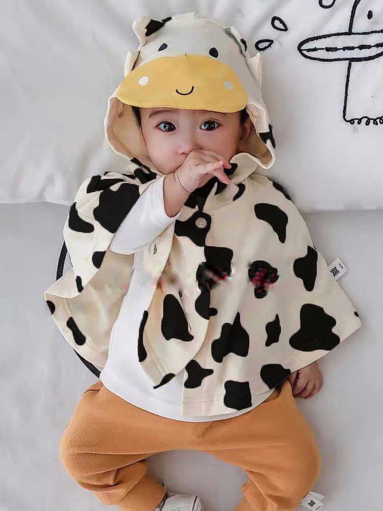 Áo Choàng Cánh Dơi Hình Thú Chống Nắng Chống Gió 100% COTTON Cho Bé Trai Bé Gái 7-21kg