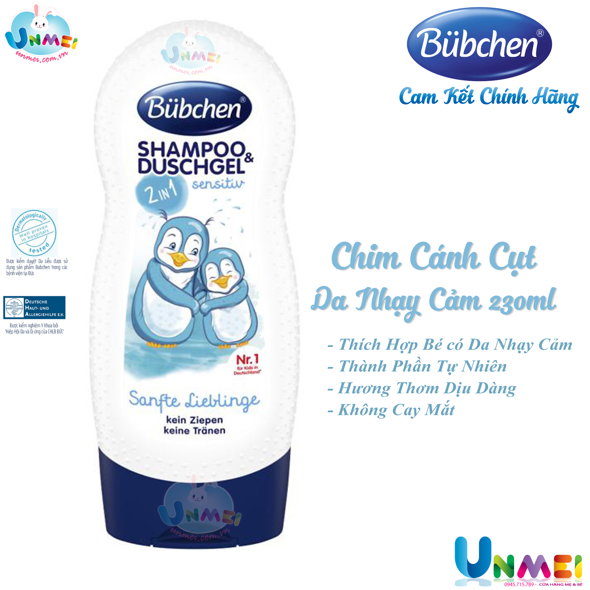 Sữa Tắm, Dầu Gội 2in1 Bubchen Đức - Hương Thơm Tự Nhiên, Không Cay Mắt (hàng chuẩn Đức)