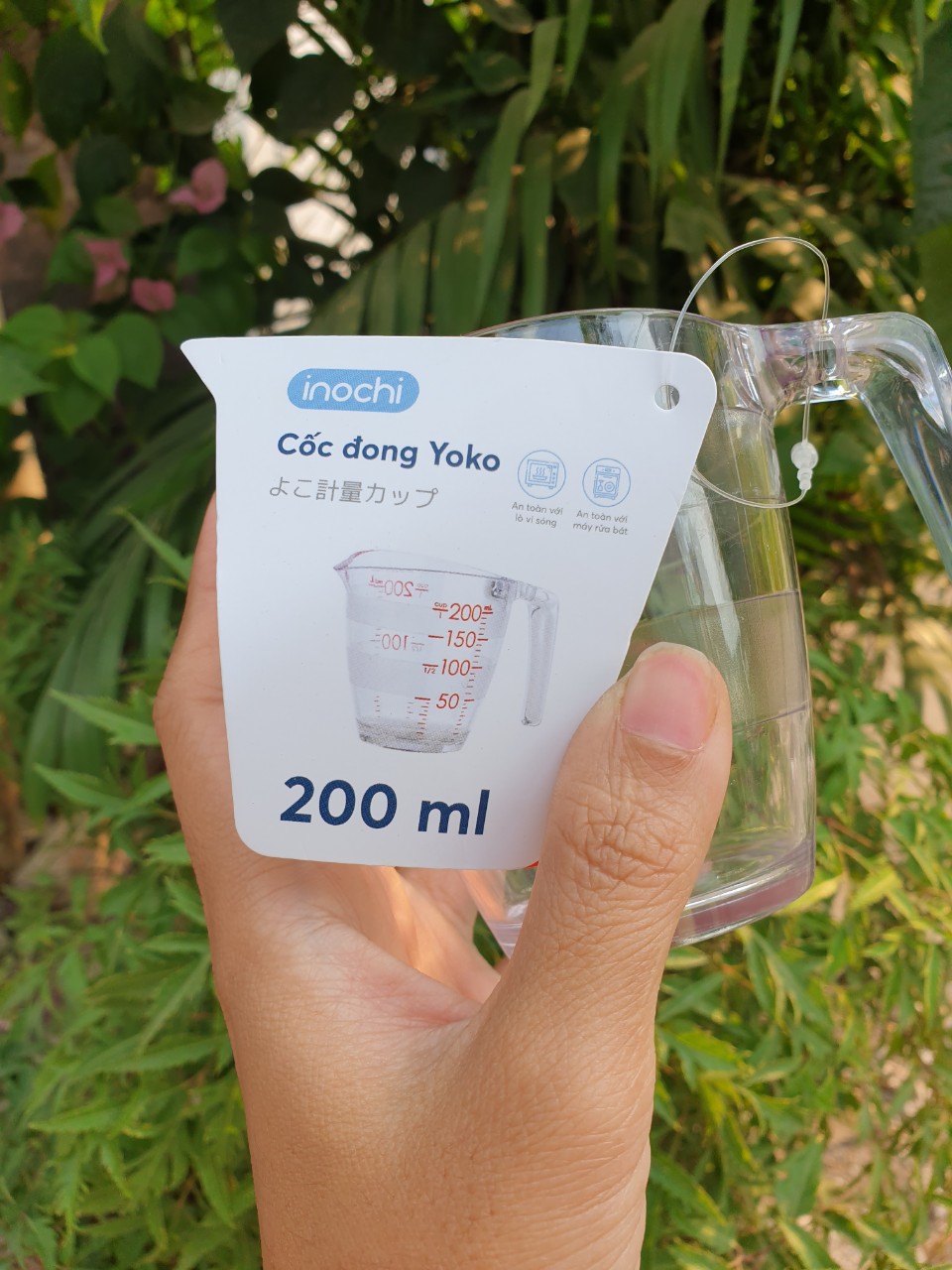 Cốc đong YOKO INOCHI nhựa định lượng 200ml dung dịch chia vạch dụng cụ đo lường nhà bếp thông minh / Ly có vạch