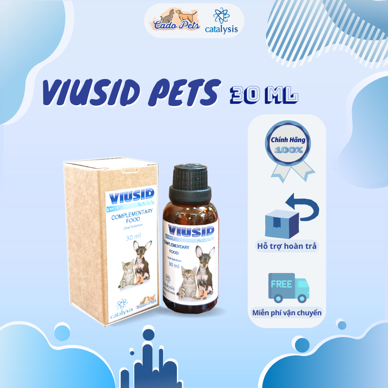 VIUSID PETS (Catalysis) lọ 30ml Hỗ trợ tăng đề kháng sức khoẻ, hồi phục sau phẫu thuật