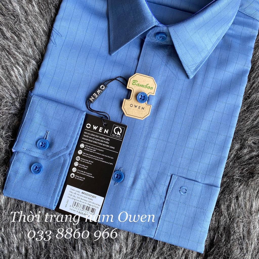 OWEN - Áo Sơ mi dài tay Owen Regular fit chất sợi tre kẻ ô chìm 221072
