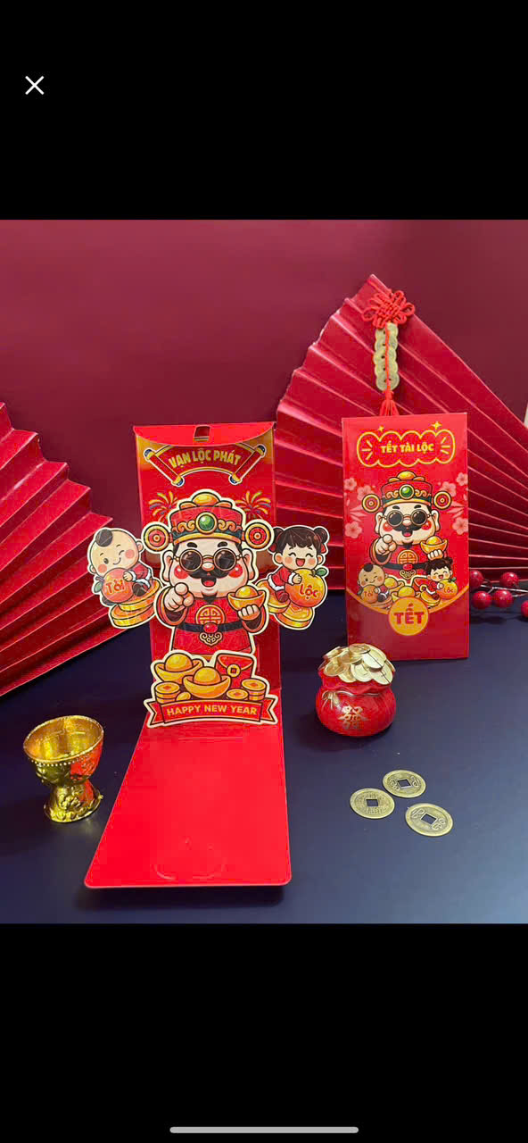 ⭐ XẤP 6 BAO LÌ XÌ 3D TẾT 2026 – MÀU ĐỎ ĐỘC LẠ – THỦ CÔNG TINH XẢO ⭐