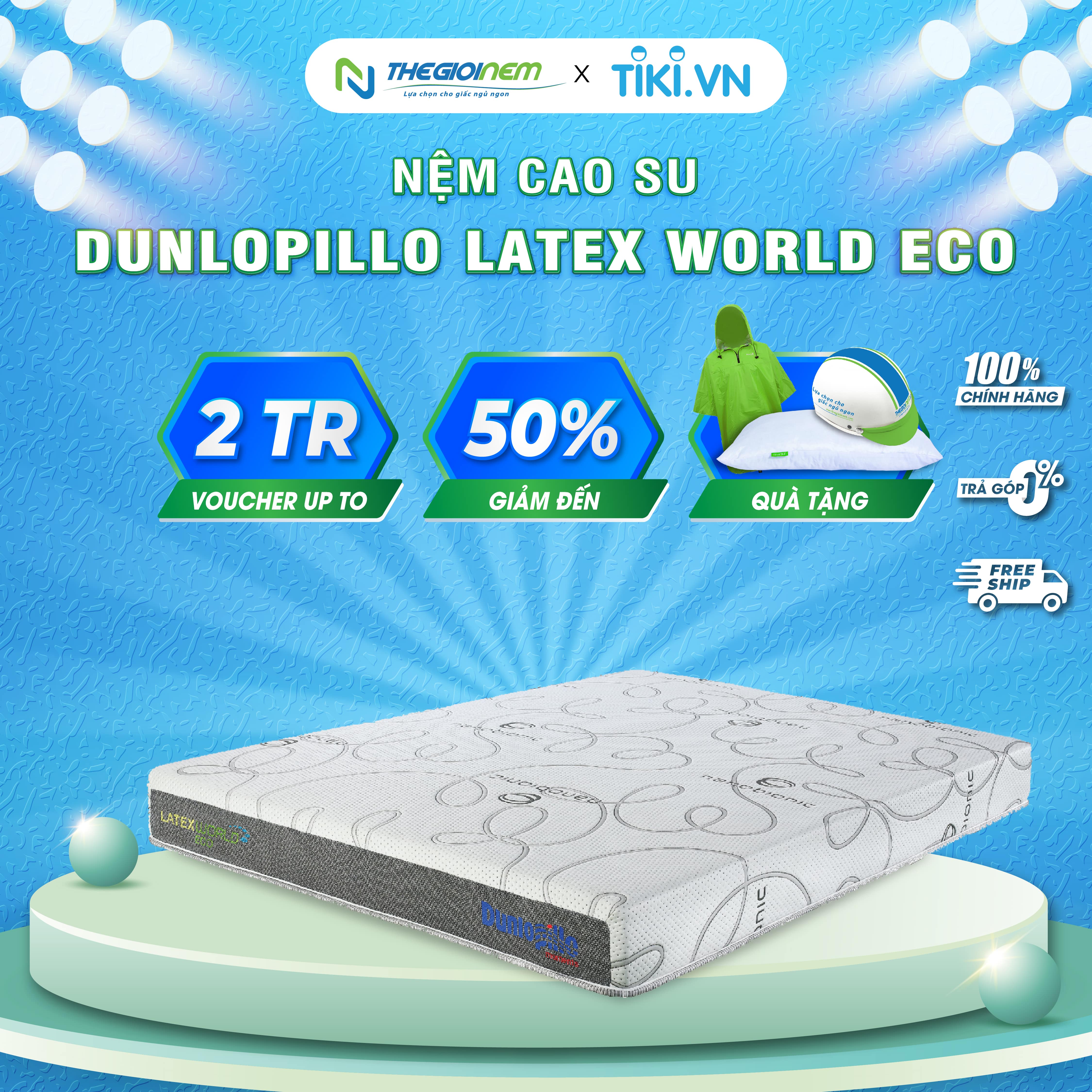 Nệm Cao Su Thiên Nhiên Dunlopillo Latex World Eco - 25 cm