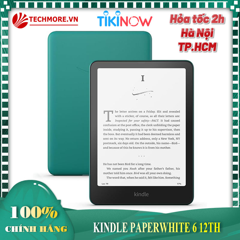 Combo Máy đọc sách Amazon Kindle Paperwhite 6 (Gen 12th) Kèm Bao Da, Mới nguyên Seal - Hàng chính hãng