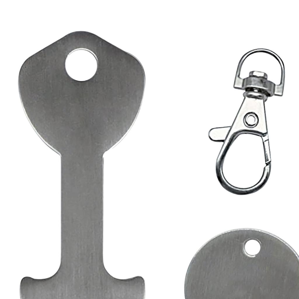 2 Sets Shopping Trolley Release Key Front Loading Lock Token Swivel Hook