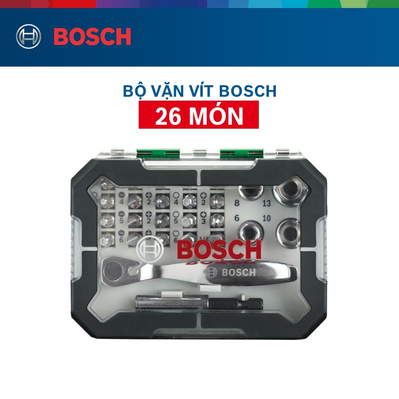 Bộ vặn vít đa năng Bosch 26 chi tiết