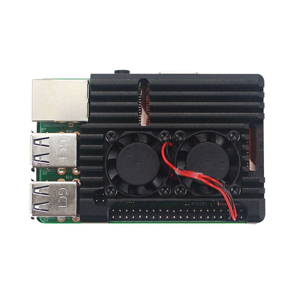 Dual Fan  Fan with Enclosure Case for  Pi 3B+/3B/2B+/2B