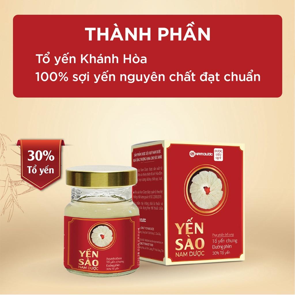 Yến sào Nam Dược 70ml tổ yến chưng đường phèn bồi bổ sức khỏe, tăng sức đề kháng, giảm mệt mỏi