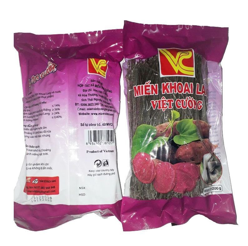 Combo 1kg Miến Việt Cường Các Loại (Miến Dong + Miến Khoai Lang + Miến Sắn Dây + Miến Tỏi Đen)