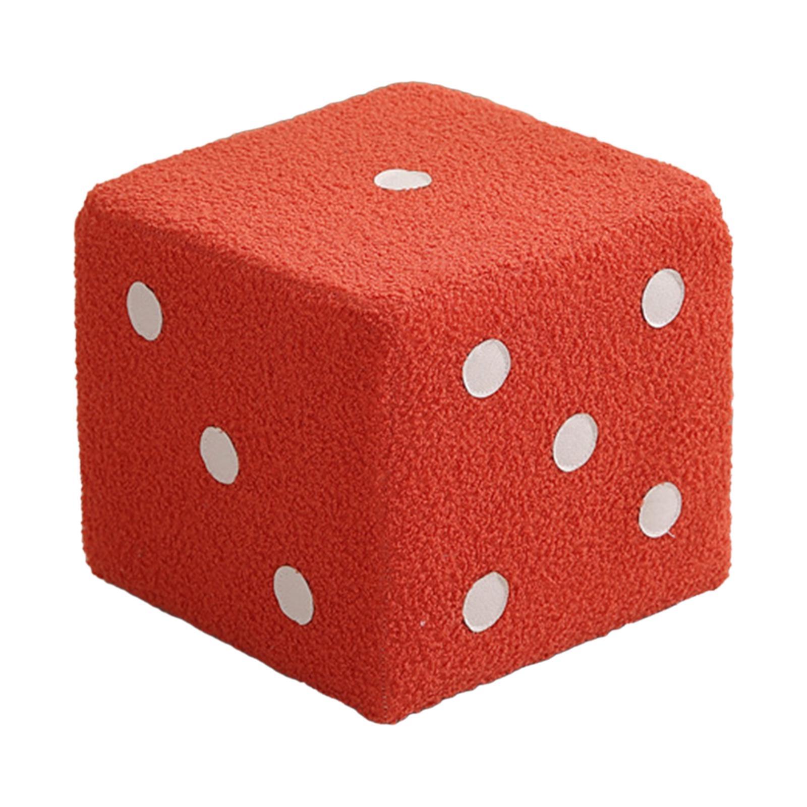 Dice Cubic Foot Stool Foot Rest Comfortable Change Shoe Stool Dice Cube Ottoman for Home Living Room Apartment Couch Entryway