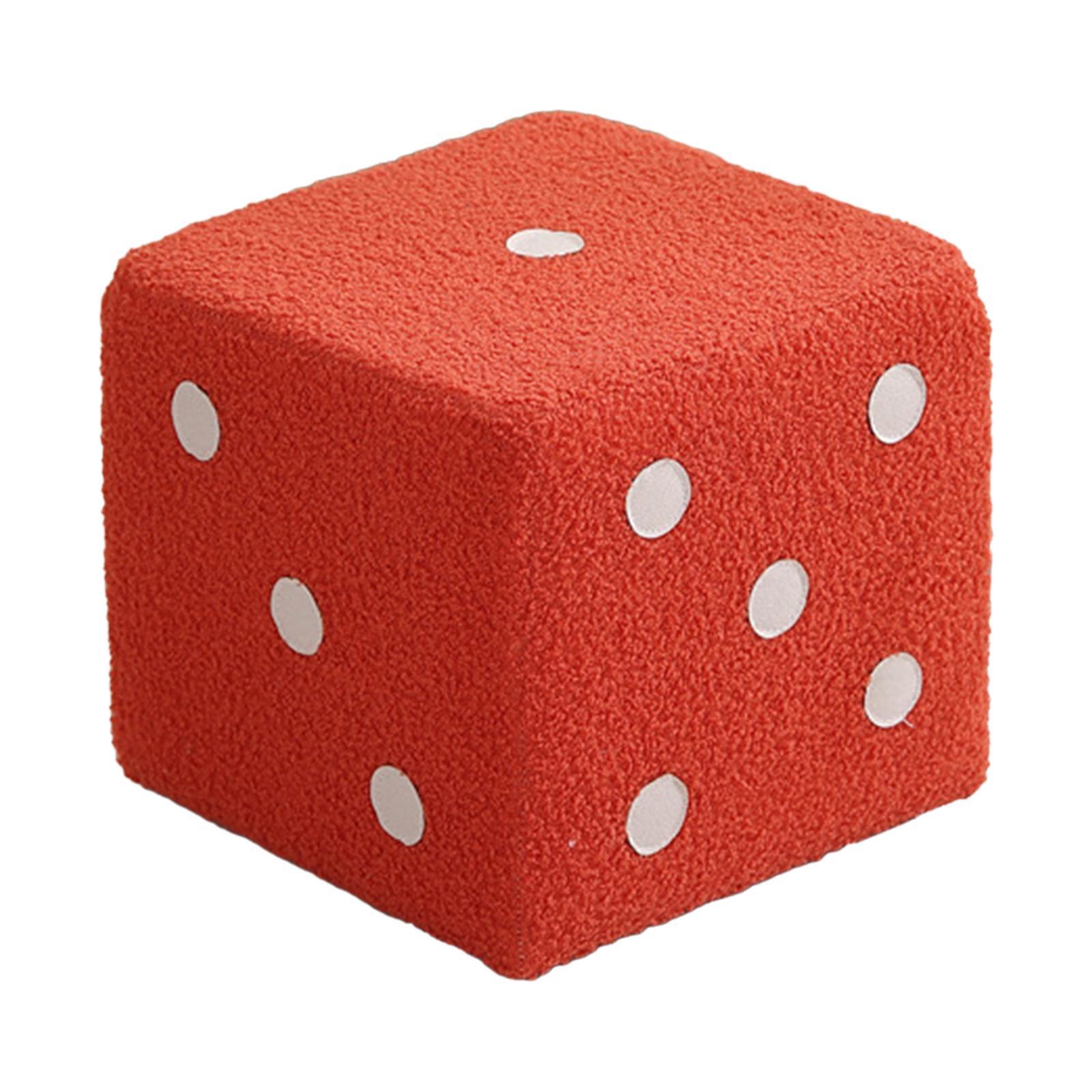 Dice Cubic Foot Stool Small Dice Cube Ottoman for Apartment Entryway Bedside