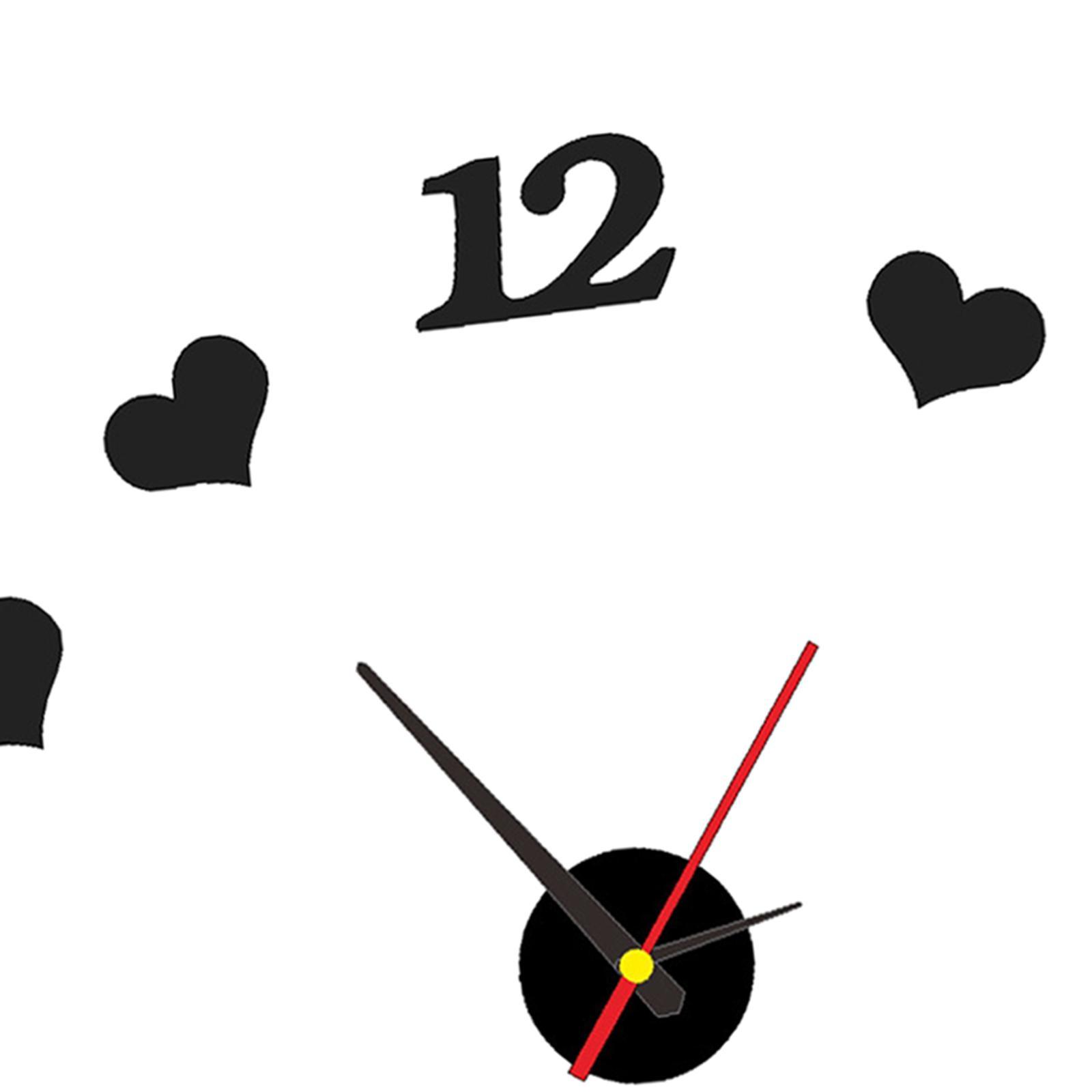 DIY Clock Wall Clock Decor Sticker with Numerals for Office Decoration