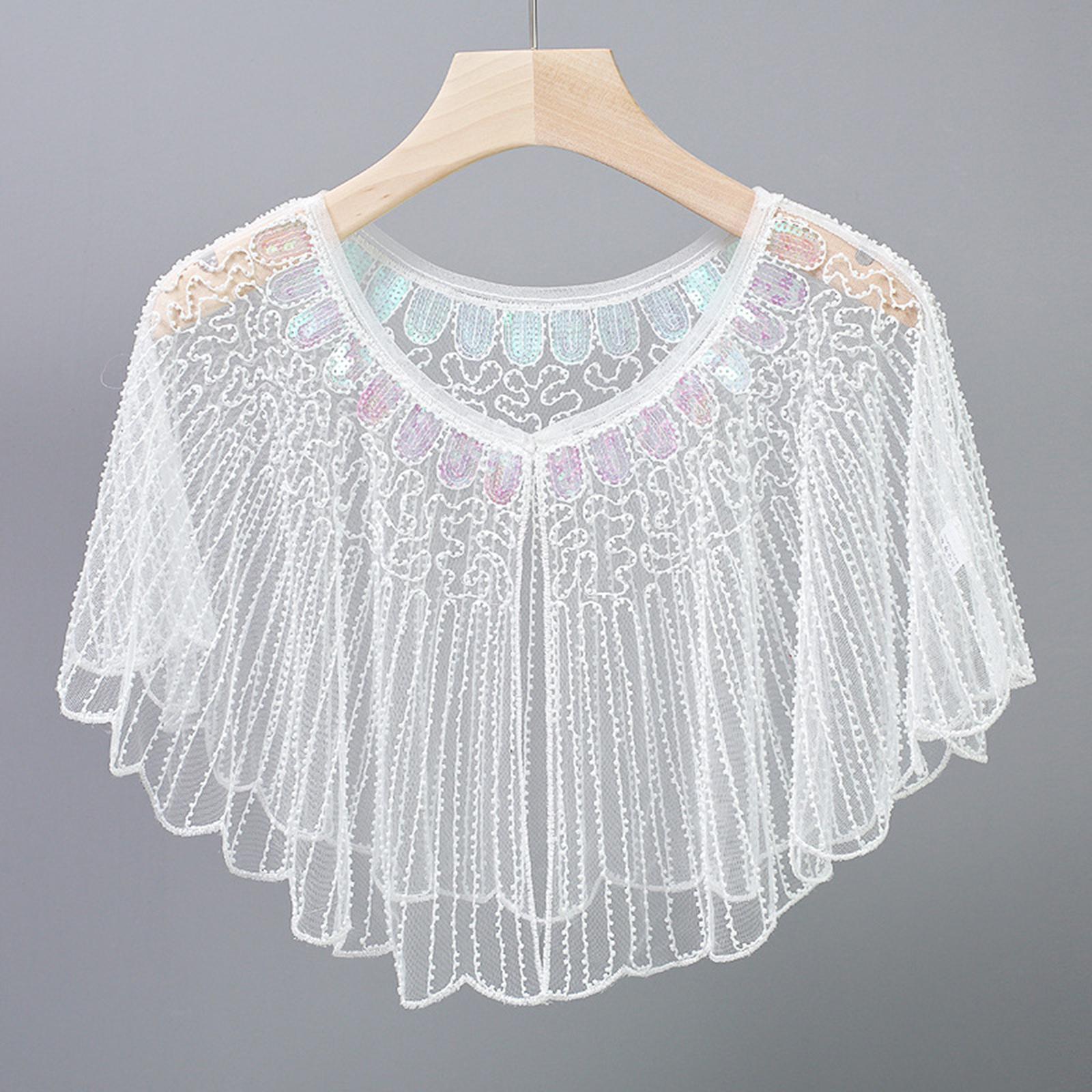 Women’s Shawl Wrap, Sequin Shawl Cape, Casual Shawl Scarf Dresses Fashionable Clothing Sequin Bridal Shawl Evening Cape for Summer Dance Party