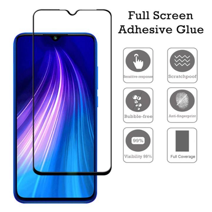 Miếng dán cường lực FULL màn hình dành cho Xiaomi Redmi Note 8 Pro màu đen