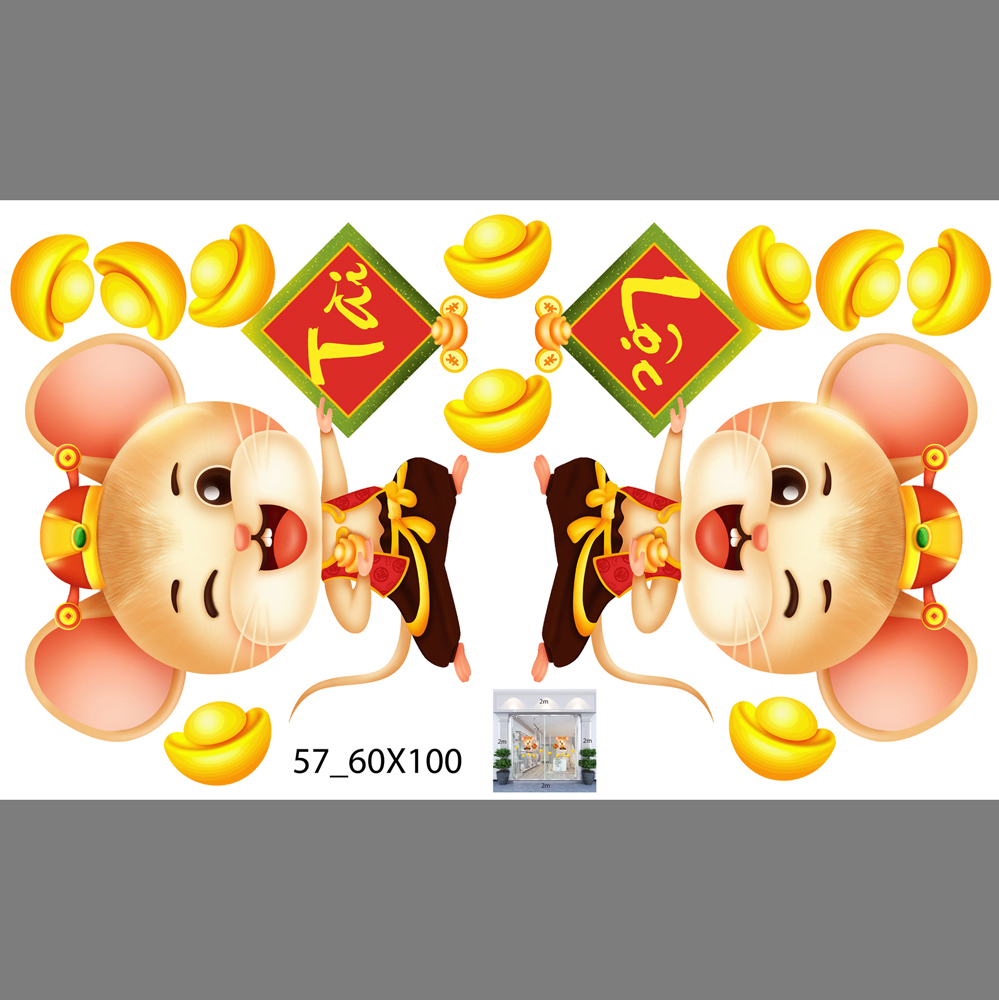 Decal trang trí tết xuân 2020 combo số 19
