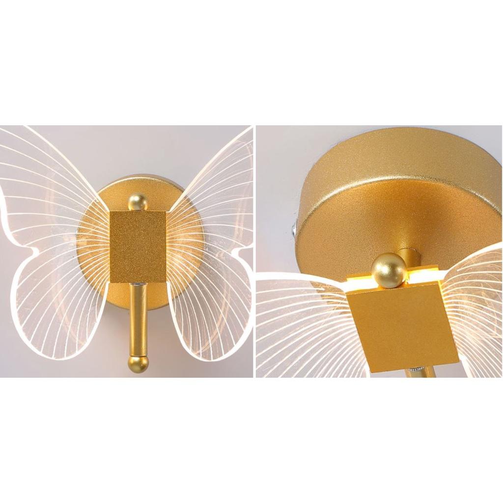 Đèn tường LED FASIO hình con bướm cao cấp trang trí nội thất hiện đại - 3 chế độ ánh sáng