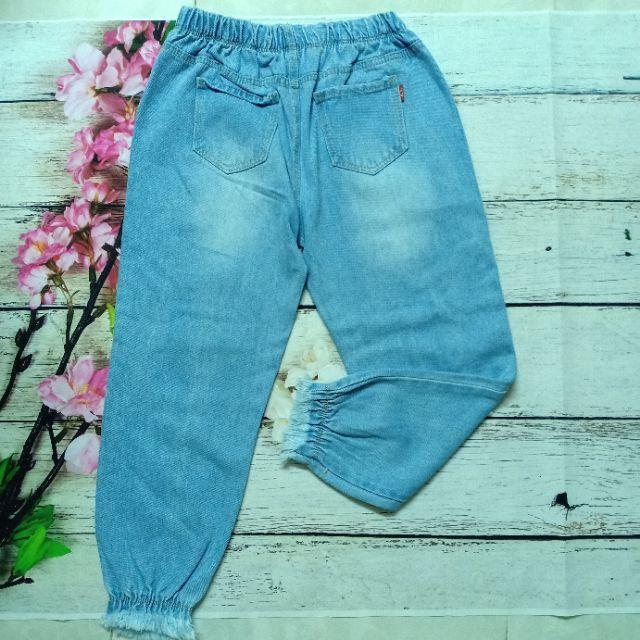 Combo 5 quần baggy jeans 9 tấc hình xinh