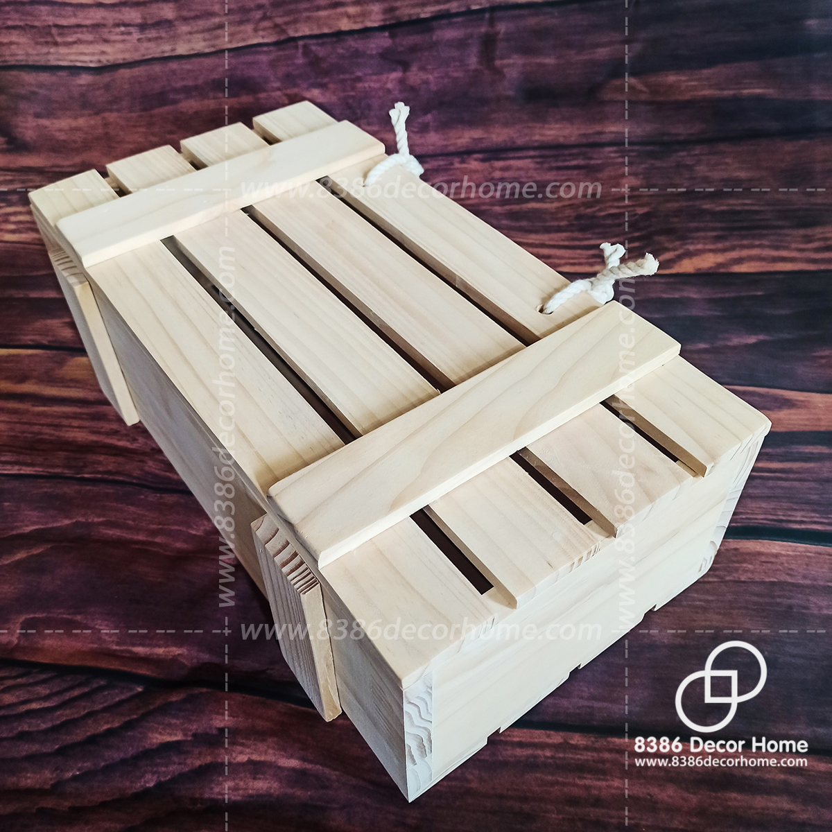 Hộp quà tết, khay gỗ gói quà, Hộp đựng đồ đa năng - Pallet gỗ thông