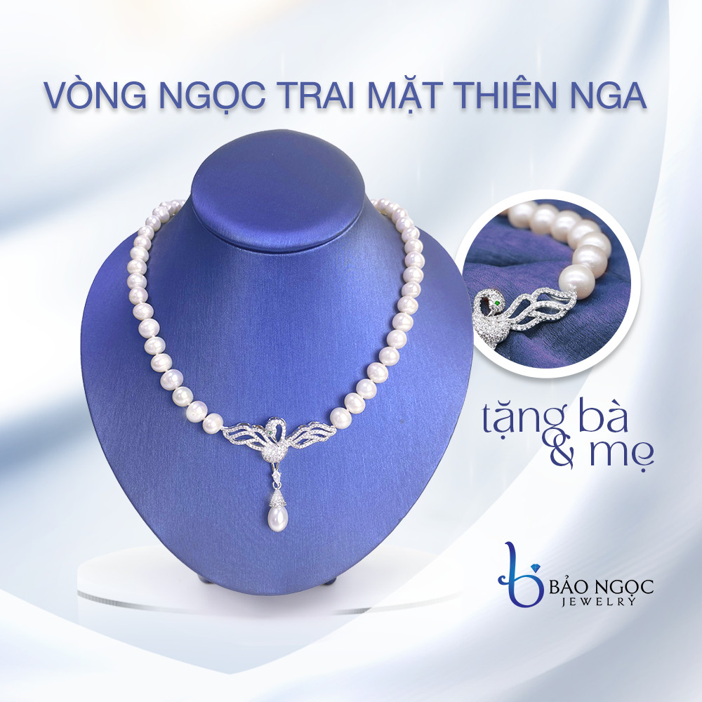 Vòng Cổ Ngọc Trai Tặng Mẹ - Chuỗi Ngọc Trai Quý Phái - DB0702 - Bảo Ngọc Jewelry