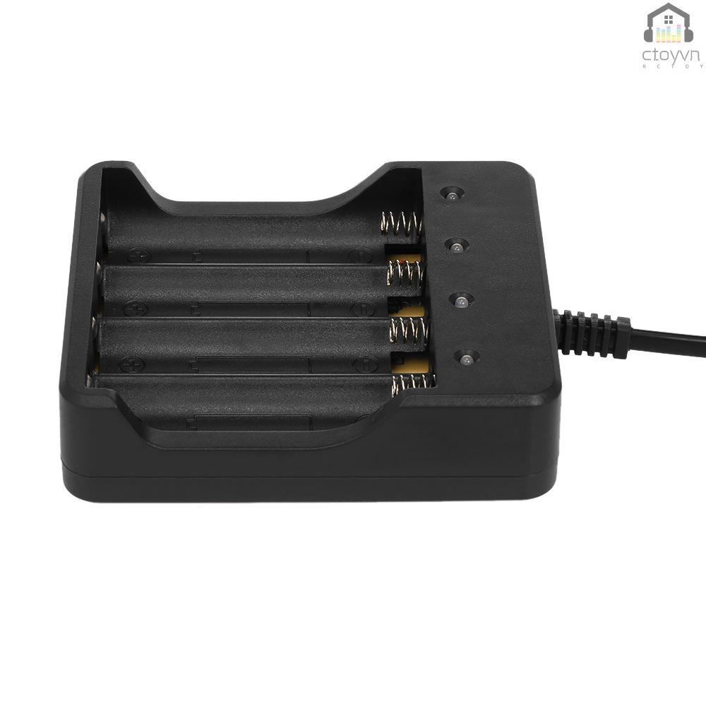 Bộ sạc pin Li-ion 18650 4 ngăn có đèn LED