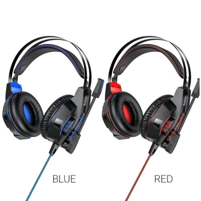 Tai nghe chụp đầu GAMING HOCO W102 - jack 3.5 Có Micro, Dây Chống Đứt, Dùng Được Cho Máy Tính Và Điện Thoại Đẹp Hay Bền