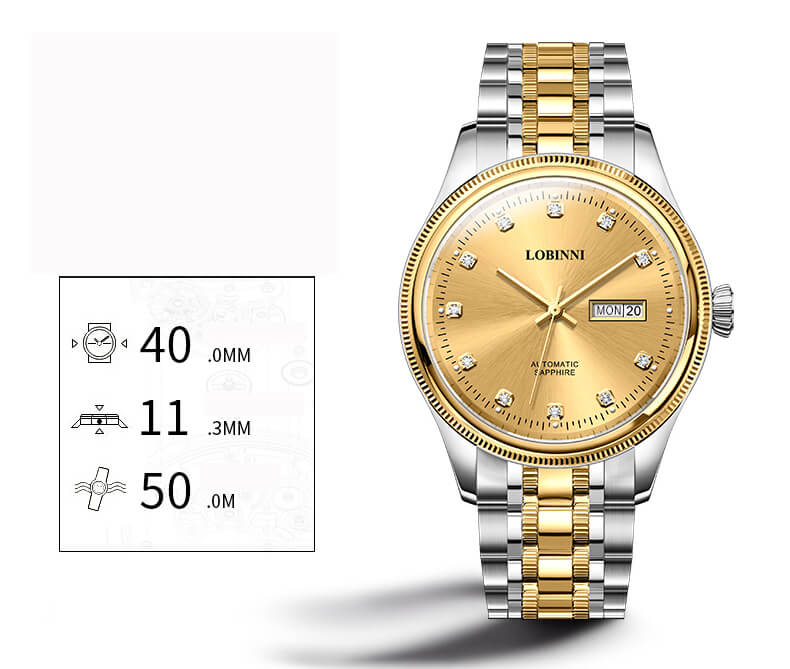 Đồng hồ nam Lobinni L9020-1 chính hãng Thụy Sỹ