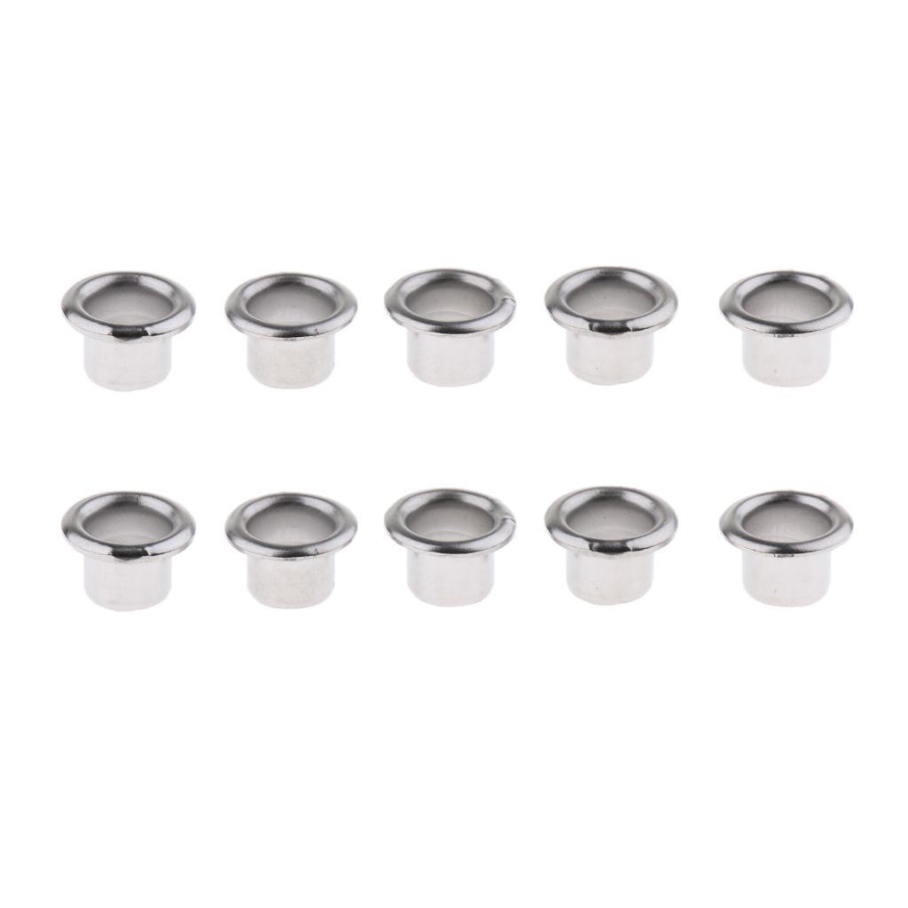 10 Pieces Metal Drum Air Vents Great Parts for Drum Set Kit General-Purpose Silver Color