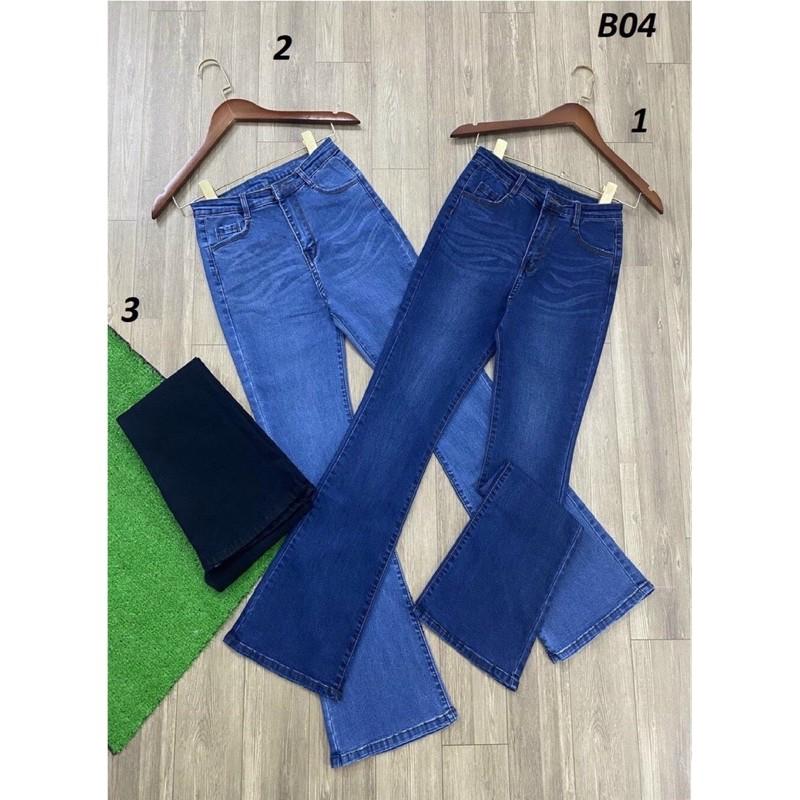 Quần Jeans Nữ Ống Loe Dài Tôn Dáng