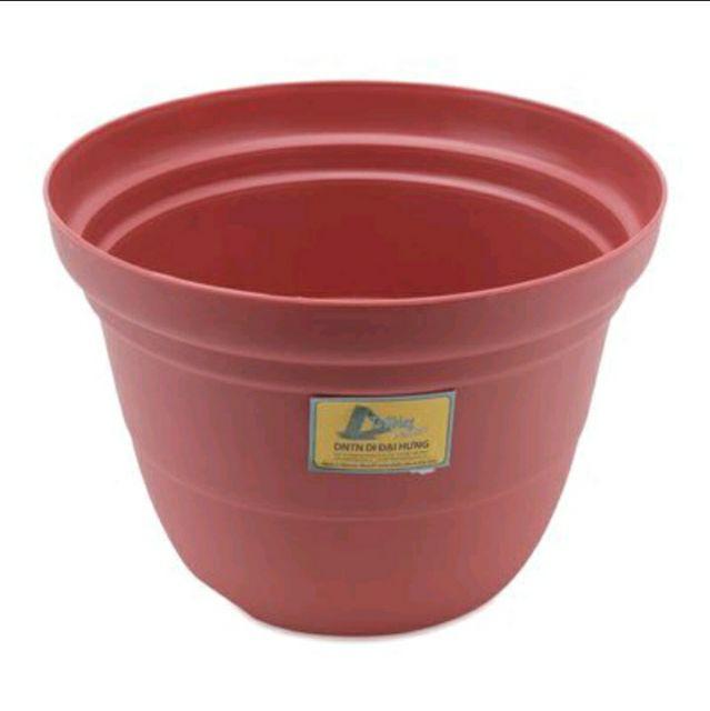 Chậu nhựa cao cấp trồng cây - KT: R24cm x C17cm