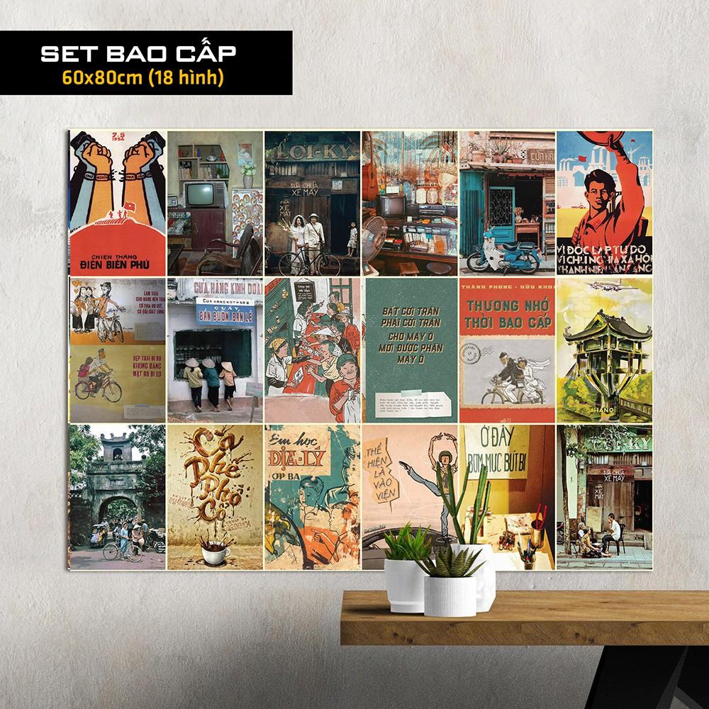 Decal poster vintage nguyên tấm hiện đại trí nội thất quầy bar, tiệm trà chanh POP.ART BAO CẤP
