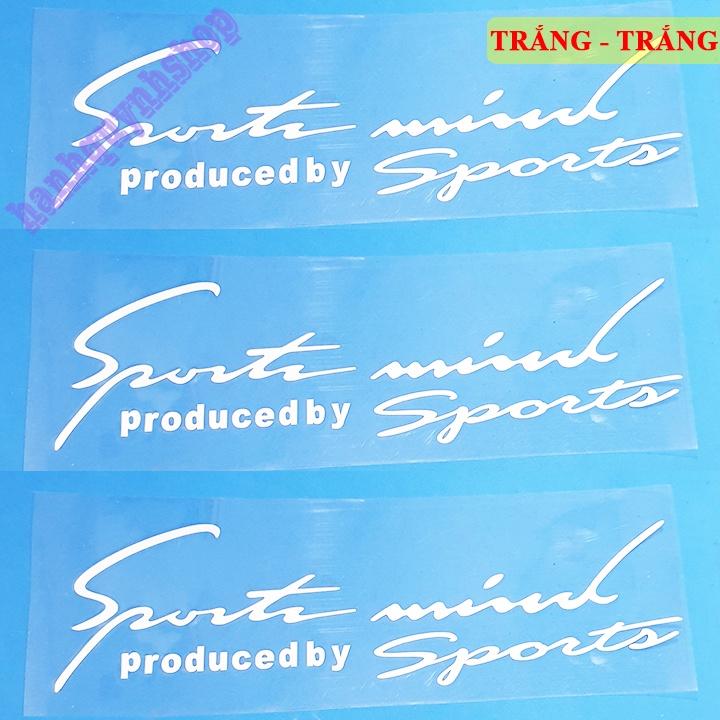 Decal Sport Mind Dán Nắp Capo Ô Tô Xe Hơi Dài 32cm